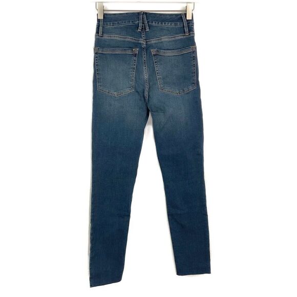 Good American Good Waist Raw Hem Ankle Skinny Jeans 00 24 - Picture 5 of 7